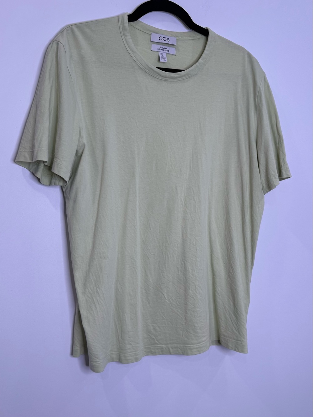 COS regular Light green Crew Neck T-Shirt sz medium classic 100% cotton